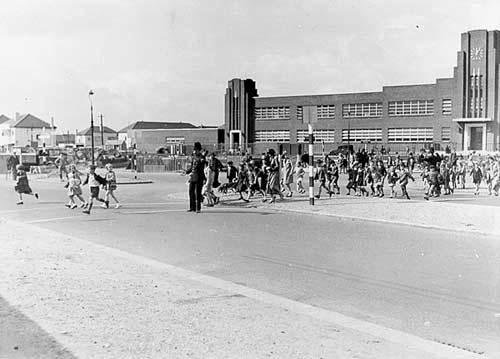 Crossing the road